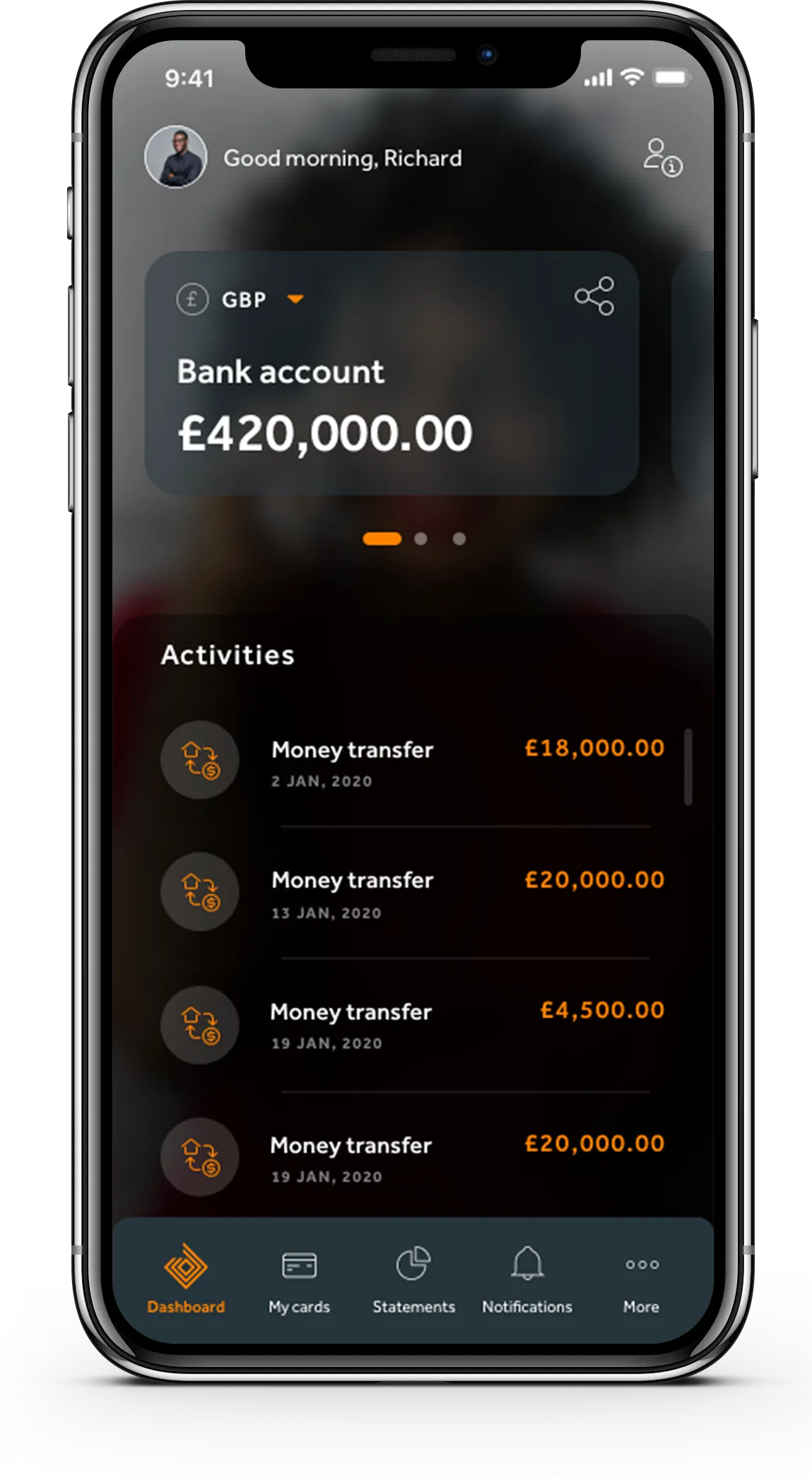 Phone dashboard